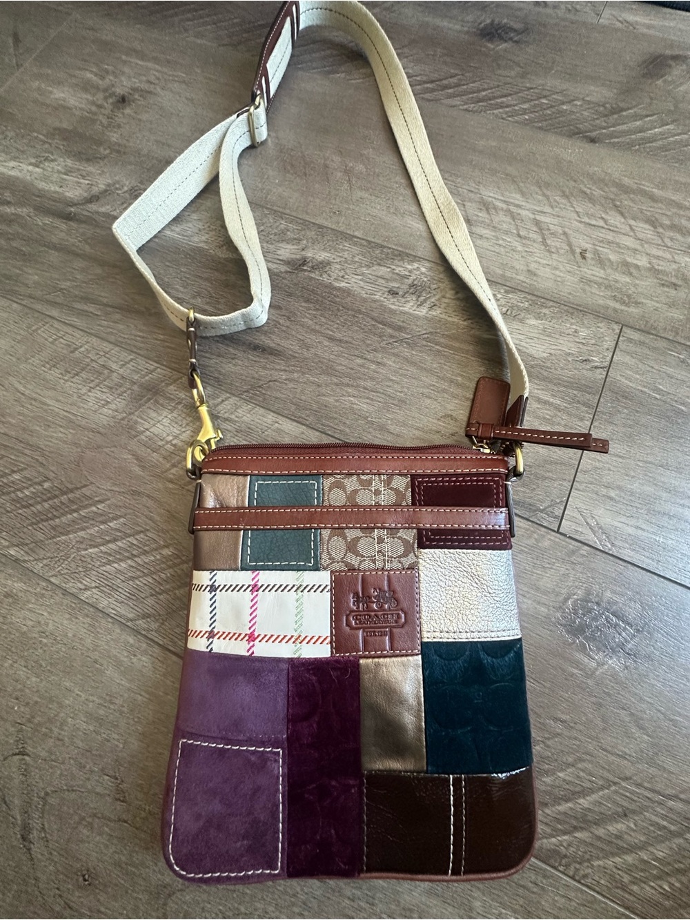 Coach Patchwork Crossbody Bag in Multi-Color